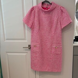 Lilly Pulitzer Pink and Cream Tweed Fabric